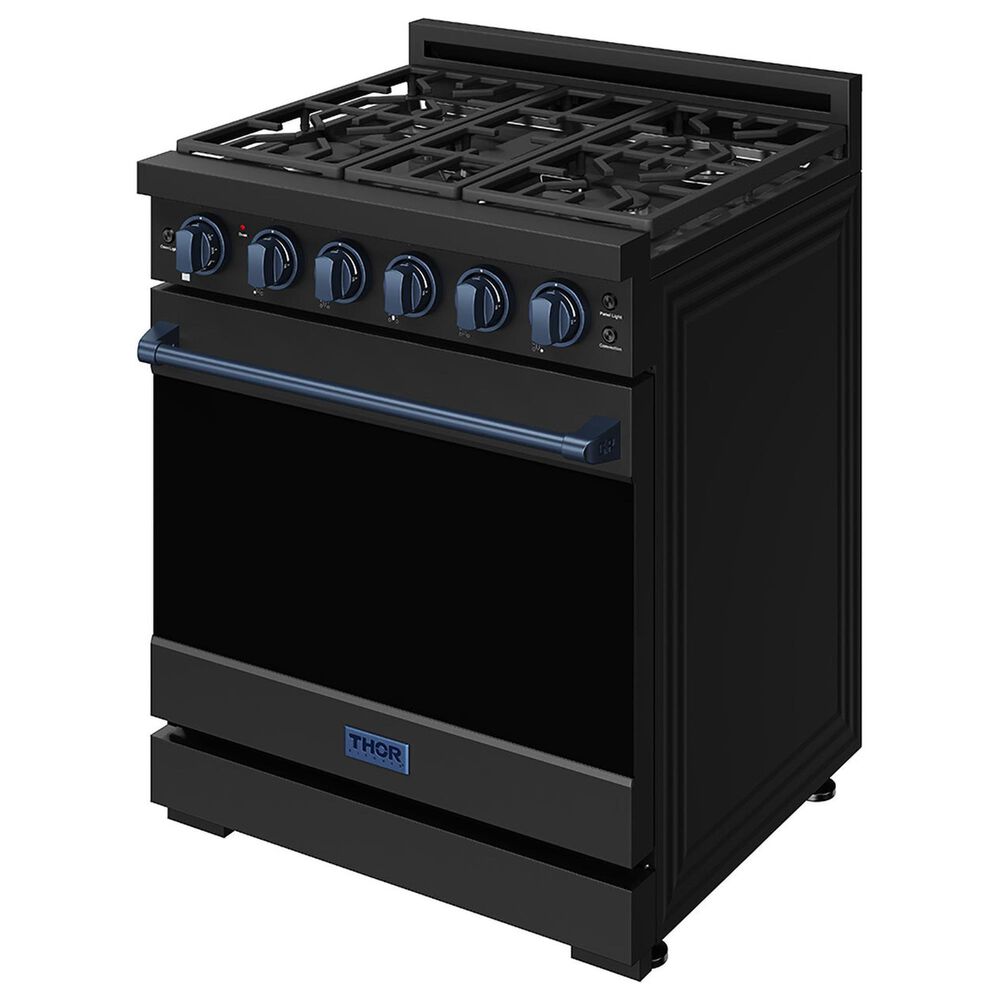 Thor Kitchen Gordon Ramsay 4.6 Cu. Ft. Professional Liquid Propane Range with Blue Handle Kit in Black, , large