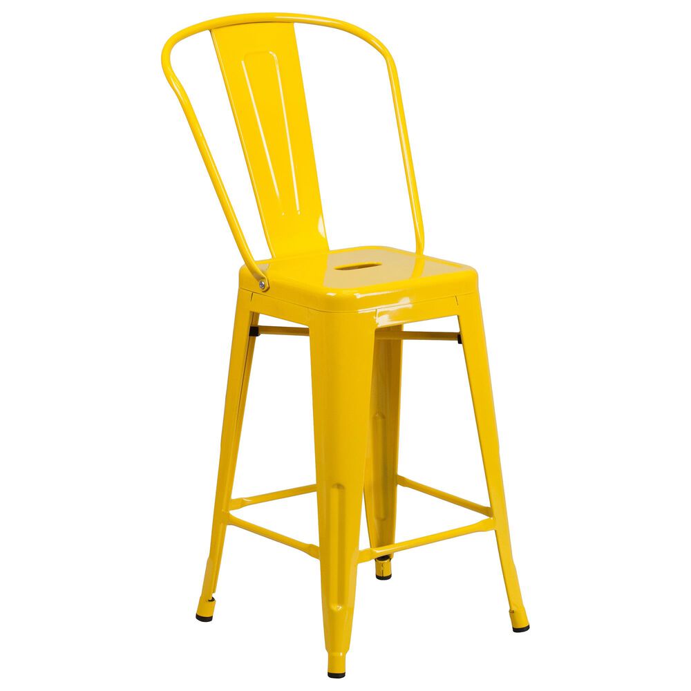 Flash Furniture 24" Counter Stool in Yellow, , large