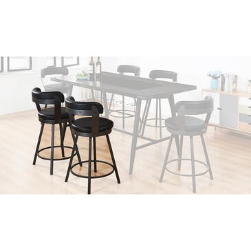 Titanic Furniture Cordoba Swivel Bar Stool in Black - Set of 2, , large