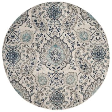 Safavieh Madison MAD600C-5R 5" Round Cream/Light Grey Area Rug, , large