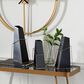 Maple and Jade 14" Geometric Vase in Black and Gold (Set of 3), , large