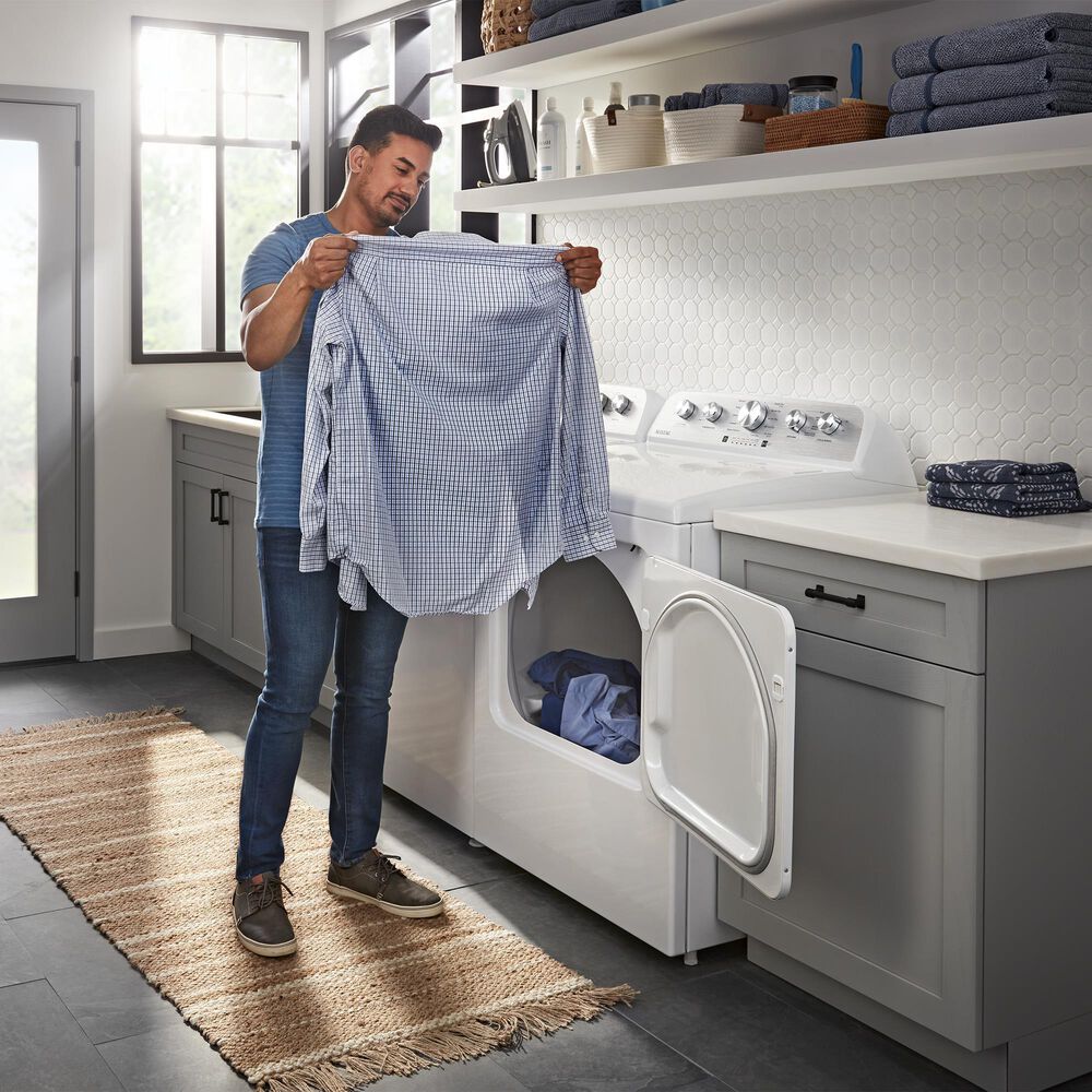 Maytag 7 Cu. Ft. Electric Dryer with Steam in White, , large