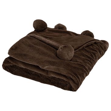Safavieh Dalson 50" x 60" Throw in Chocolate, , large