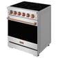 Thor Kitchen Gordon Ramsay 4.6 Cu. Ft. Professional Freestanding Electric Range with Rose Gold Handle Kit in Stainless Steel, , large