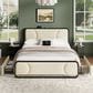 HOMLUX Queen Upholstered Platform Storage Bed in Beige, , large