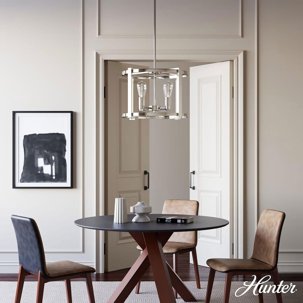 Hunter Astwood 18&quot; 4-Light Chandelier in Polished Nickel, , large