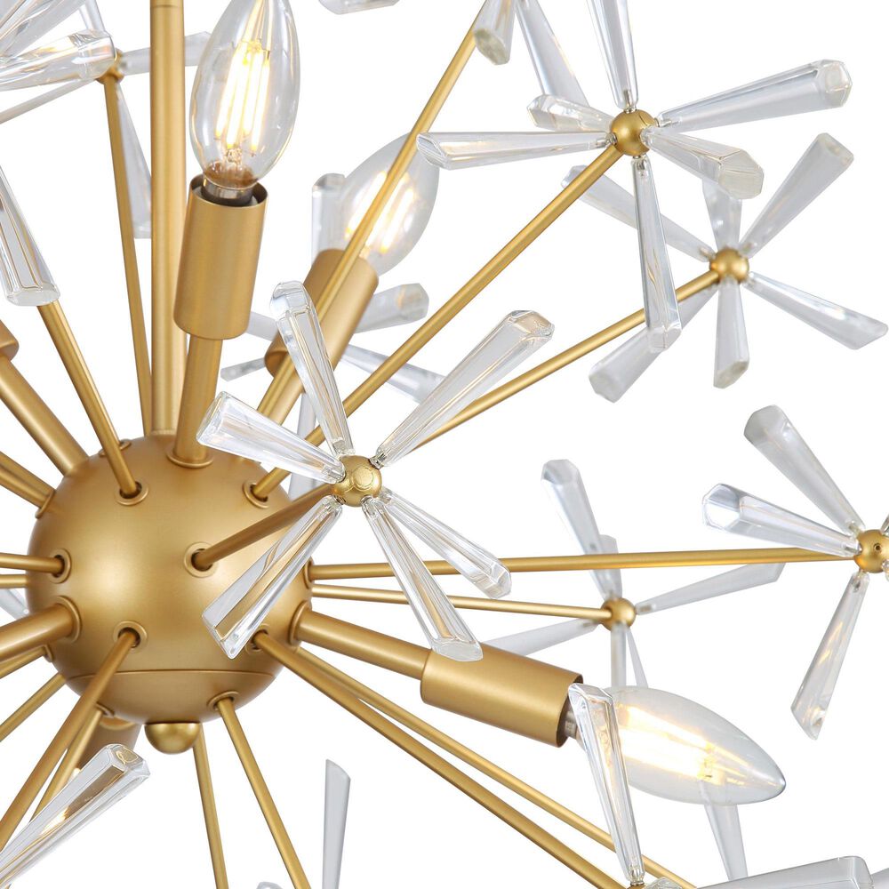 Golden Lighting Dandelion 6-Light Chandelier in Matte Gold, , large
