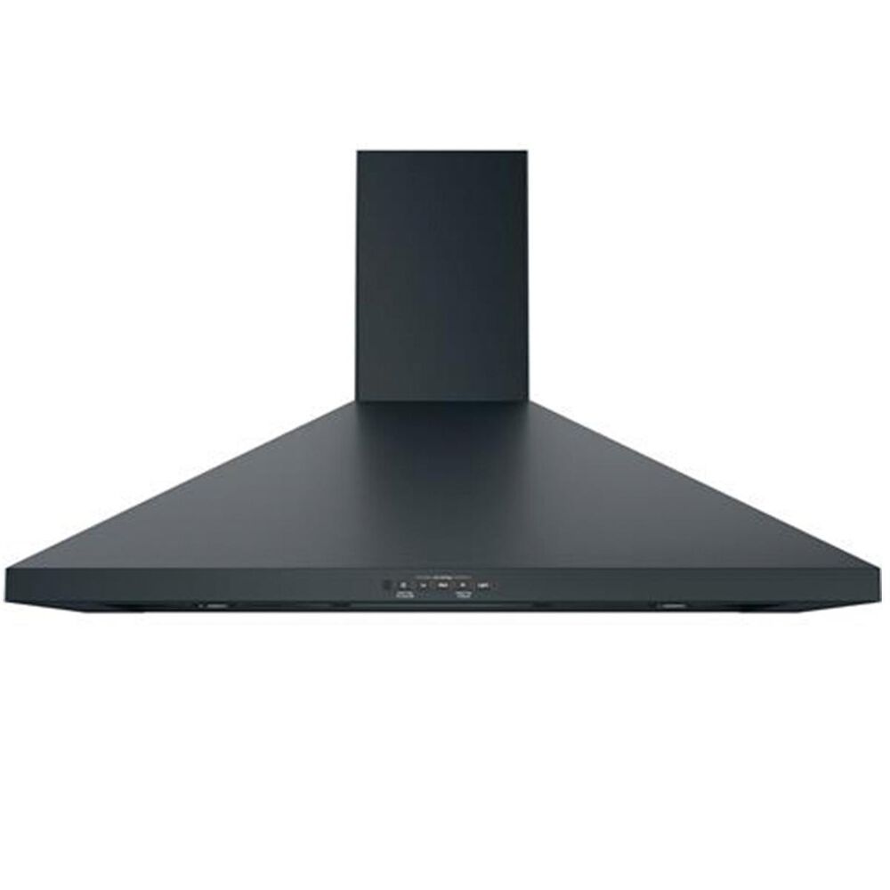 GE Appliances 36" Wall-Mount Pyramid Chimney Hood in Black Slate, , large