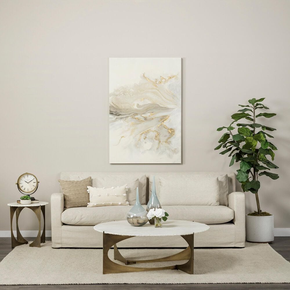 Mercana Houston Table Clock in Gold and Matte Black, , large