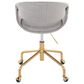 Lumisource Curvo Task Chair with Grey Cushion in Gold, , large