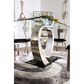 Furniture of America Russell Dining Table in Silver and Black - Table Only, , large