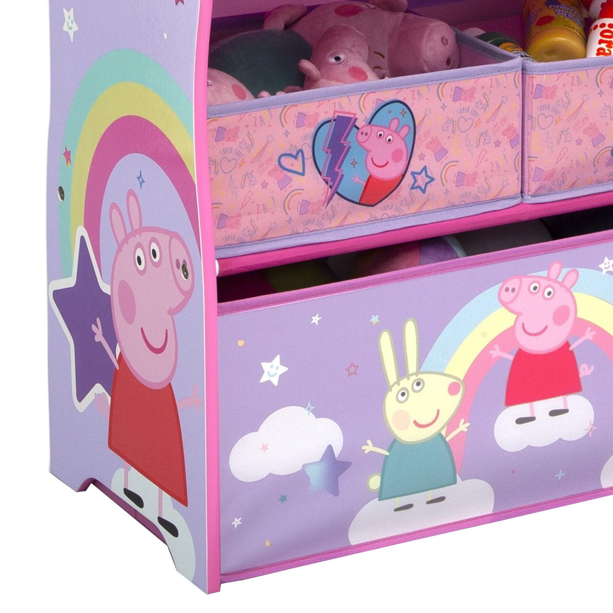 Delta Children Peppa Pig 6-Bin Design and Store Toy Organizer in Pink