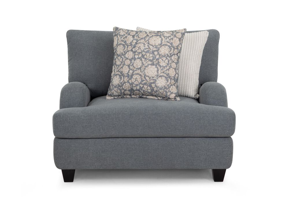 Moore Furniture Laurel Chair and a Half in Lake, , large