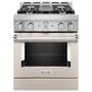 KitchenAid 4.1 Cu. Ft. Freestanding Gas Range with True Convection in Milkshake, , large