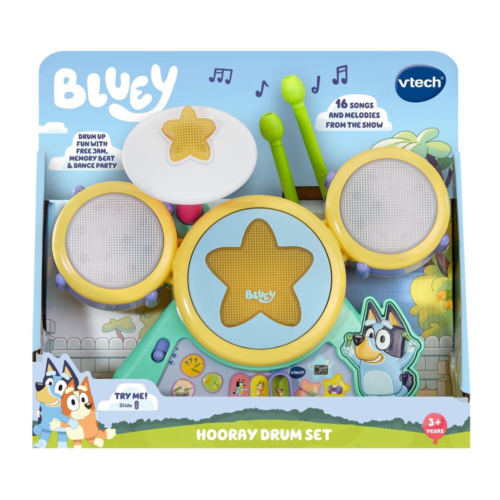 Vtech Bluey Hooray Drum Set, , large