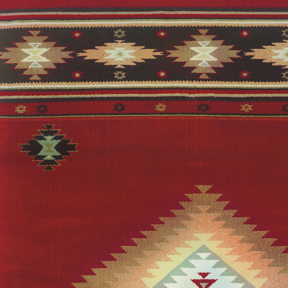 Oriental Weavers Hudson 87K 1&#39;10&quot; x 7&#39;6&quot; Red Runner, , large