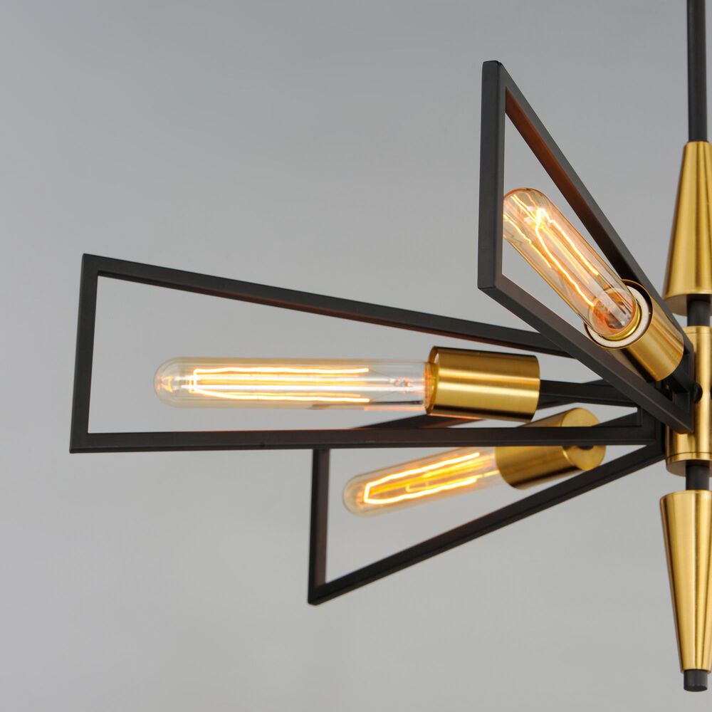 Maxim Lighting Wings 6-Light Chandelier in Black and Satin Brass, , large