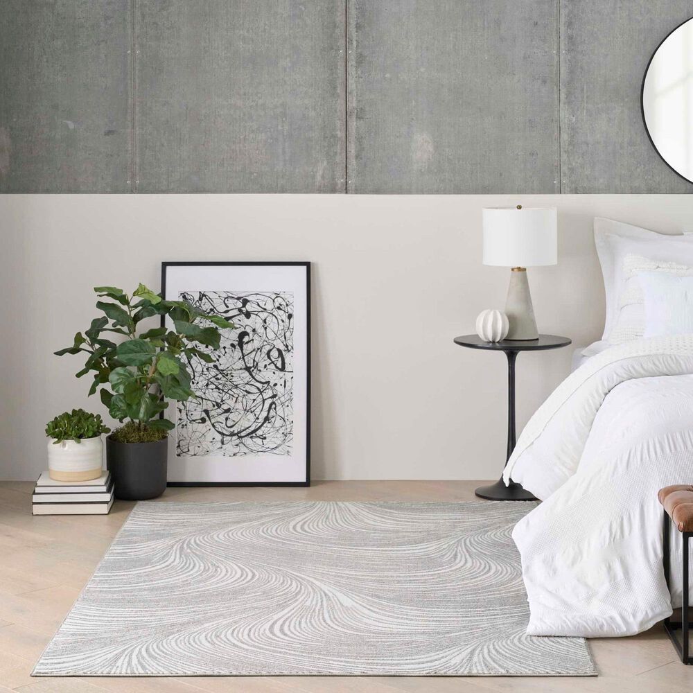 Nourison Central Park West CEP02 Grey 6&#39; x 9&#39; Area Rug, , large