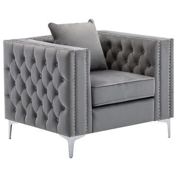Lilola Home Lorreto Chair in Gray, , large