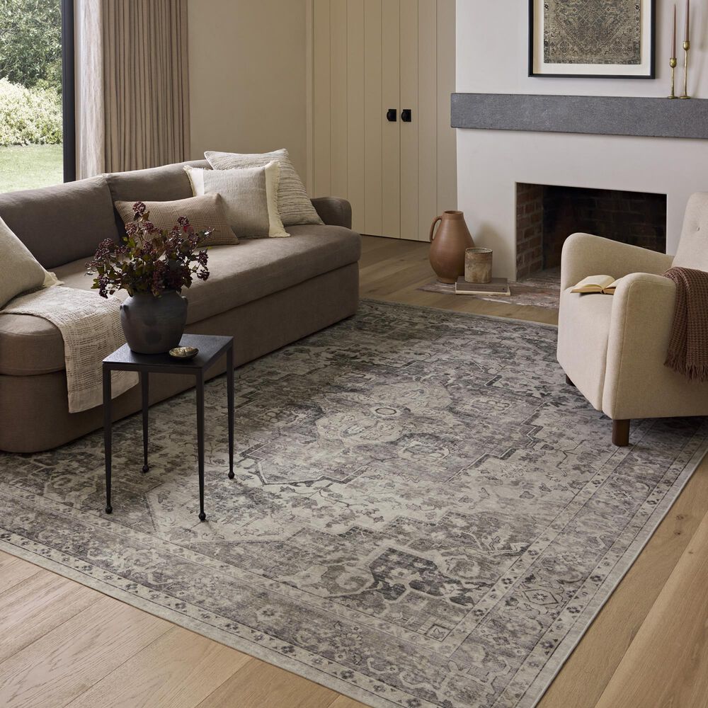 Amber Lewis x Loloi Josie 5&#39; x 7&#39;6&quot; Silver and Natural Area Rug, , large