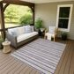 Dalyn Rug Company Soft Essentials Striped Plum 3" x 5" Indoor/Outdoor Area Rug, , large