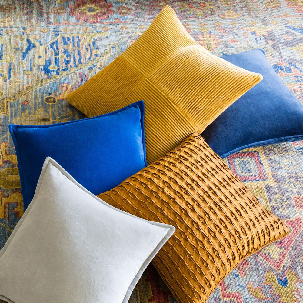 Surya Conrad 20&quot; Square Throw Pillow in Mustard, , large
