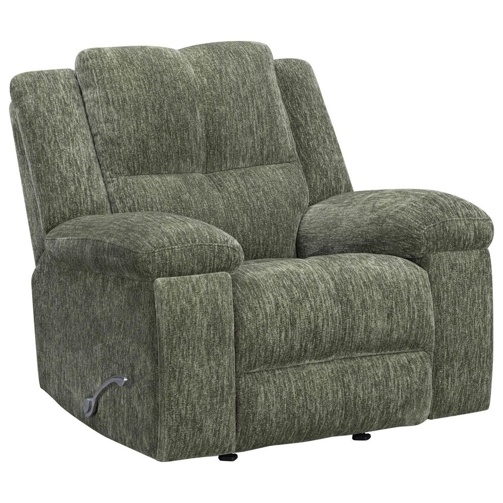 Simeon Collection Bronco Manual Rocker Recliner in Plush Forest, , large