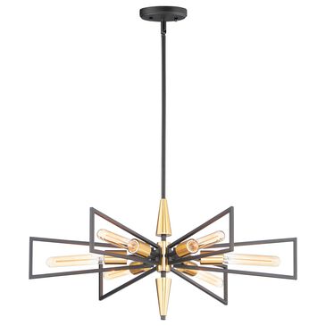 Maxim Lighting Wings 6-Light Chandelier in Black and Satin Brass, , large
