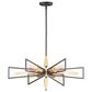 Maxim Lighting Wings 6-Light Chandelier in Black and Satin Brass, , large