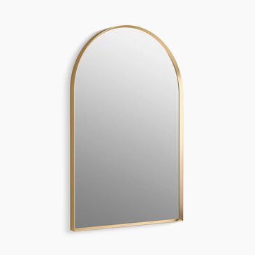 Kohler Essential 24" x 36" Moderne Brushed Gold Arched Framed Mirror, , large
