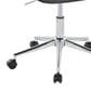 LumiSource Margarite Swivel Task Chair with Black Faux Leather Cushion in Chrome, , large