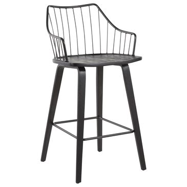 Lumisource Winston Counter Stool in Black and Black, , large