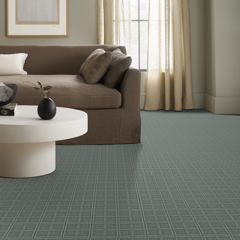 Anderson Tuftex Breeze Block Carpet in Blue Fern, , large