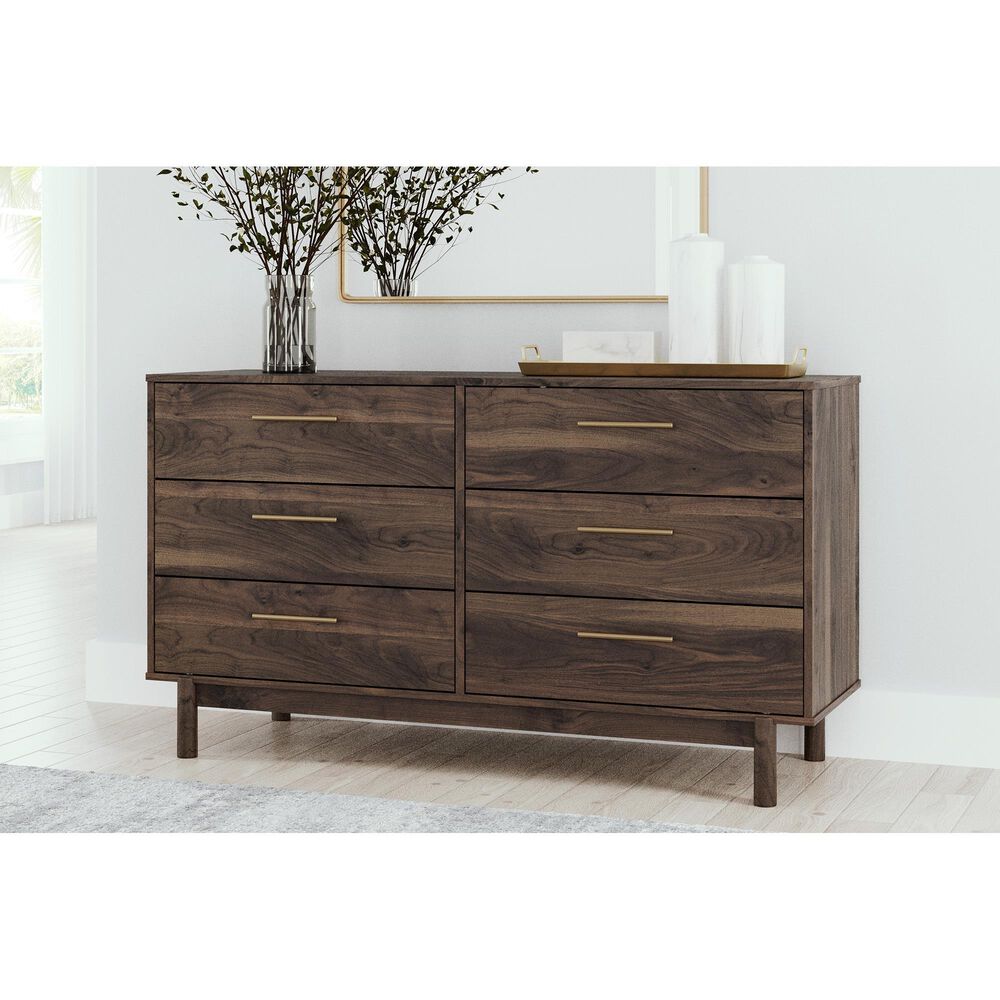 Ashley Calverson 6-Drawer Dresser in Mocha, , large
