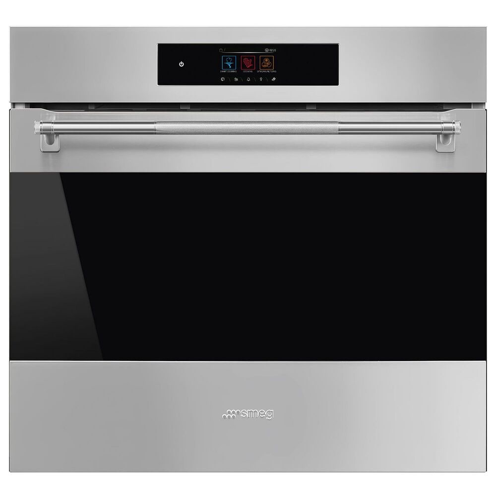 SMEG Classic 30" Single Electric Wall Oven with VivoScreen in Stainless Steel, , large