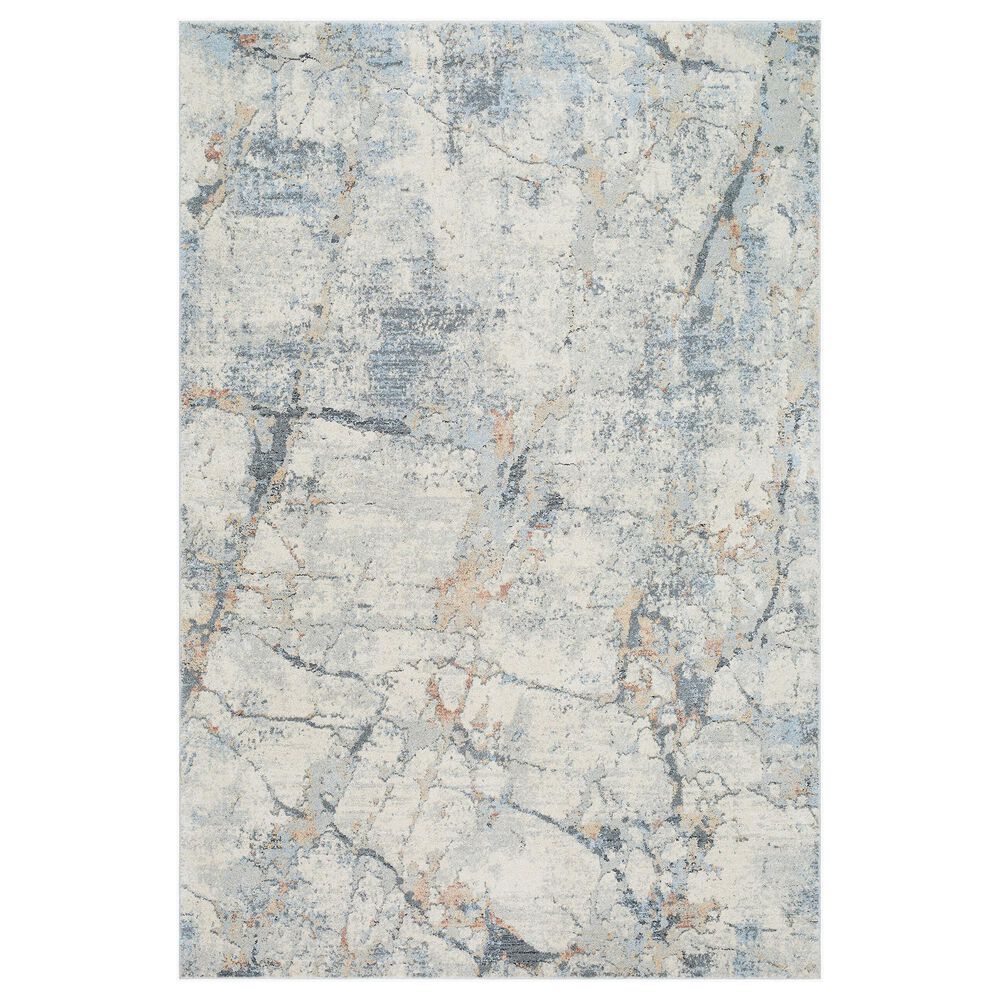 Surya Avellino 6"7" x 9"2" Light Beige, Gray, Pale Blue, Tan, Deep Teal and Rose Area Rug, , large