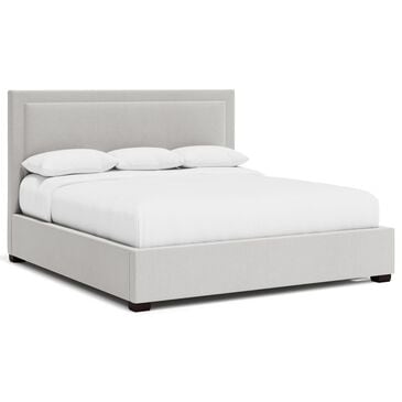 Bernhardt Morgan King Upholstered Panel Bed in White and Cream, , large