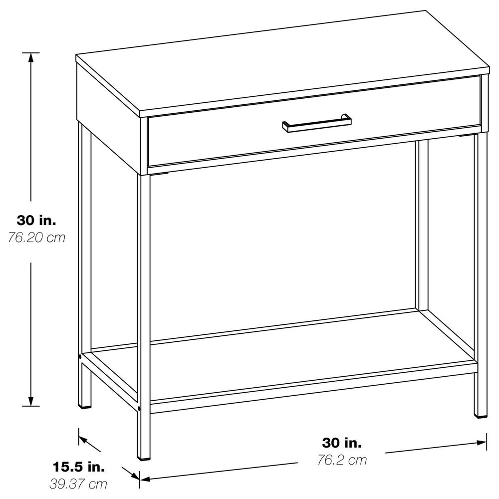 OSP Home Quinton 1-Drawer End Table in Salvage Oak, , large