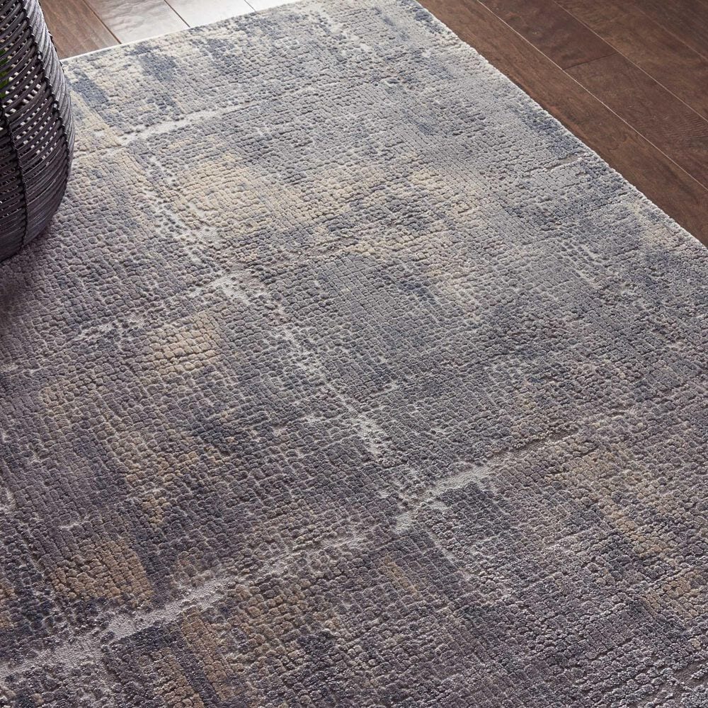 Nourison Rustic Textures RUS06 9&#39;3&quot; x 12&#39;9&quot; Grey and Beige Area Rug, , large