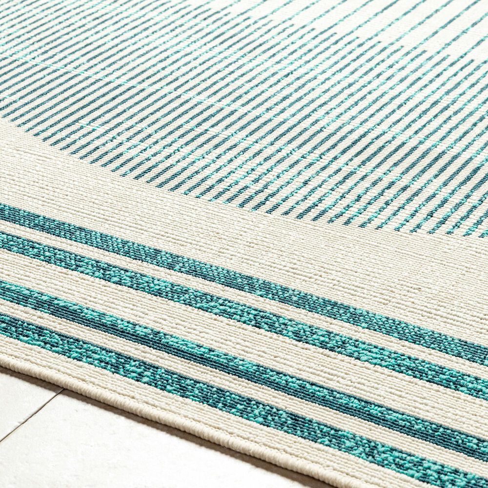Surya Alfresco 7&#39;3&quot; Square Light Silver, Beige, Nickel and Pewter Indoor/Outdoor Area Rug, , large