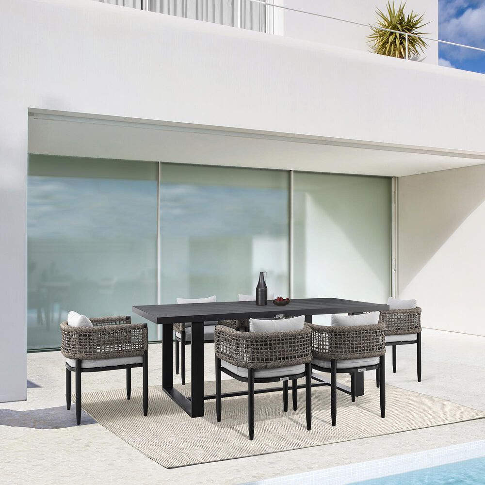 Blue River Felicia 7-Piece Patio Dining Table Set in Black, , large