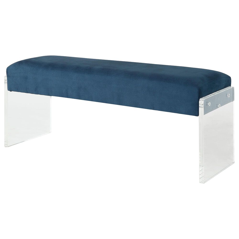 Gunnison Co. Marah Bench in Teal & Clear Acrylic, , large