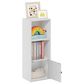 HOMLUX 3-Tier Shelf Bookcase with Door Storage Cabinet in White, , large