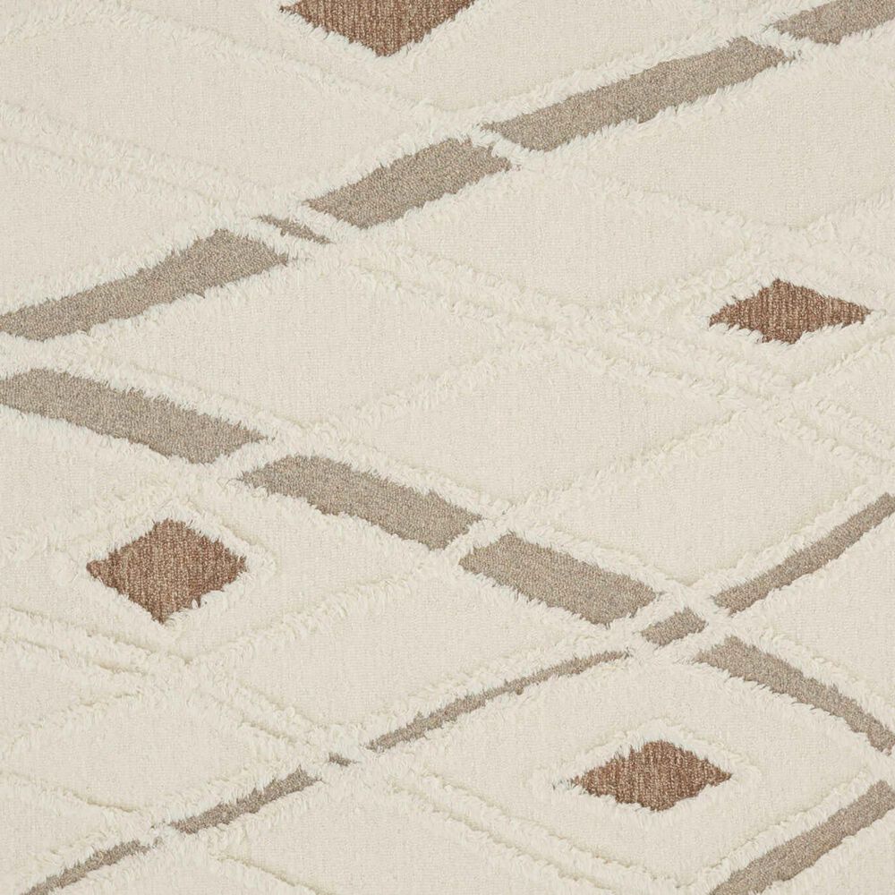 Feizy Anica 4&#39; x 6&#39; Ivory and Brown Area Rug, , large