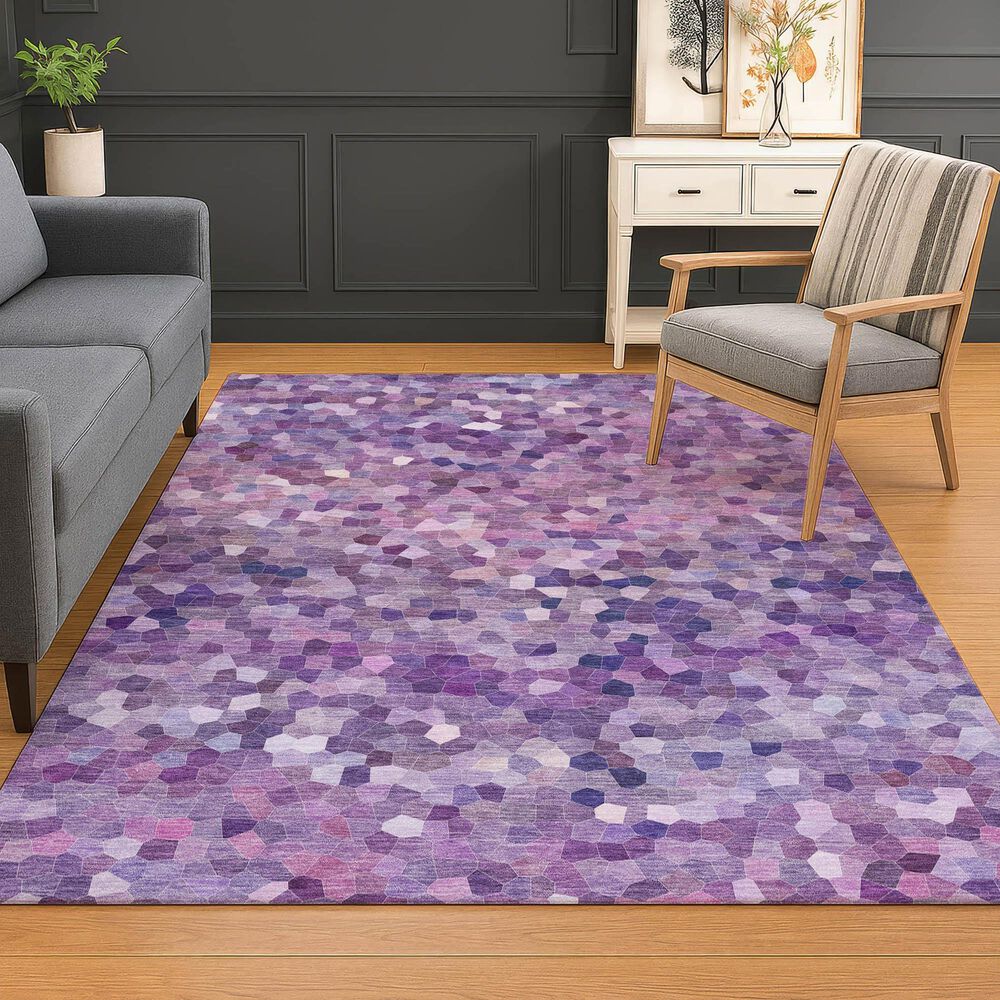 Dalyn Rug Company Kaleidoscope Plum 5' x 7'6" Indoor/Outdoor Area Rug, , large