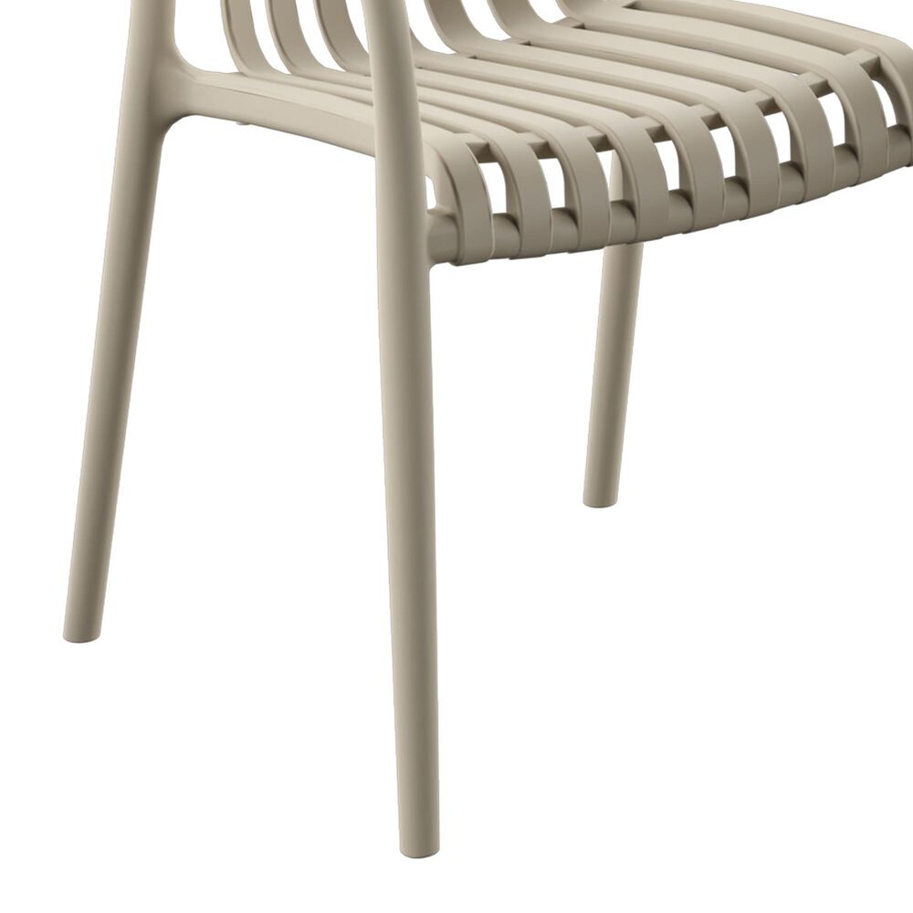 International Home Miami Curazao Outdoor Stackable Dining Chair in Sand (Set of 4), , large