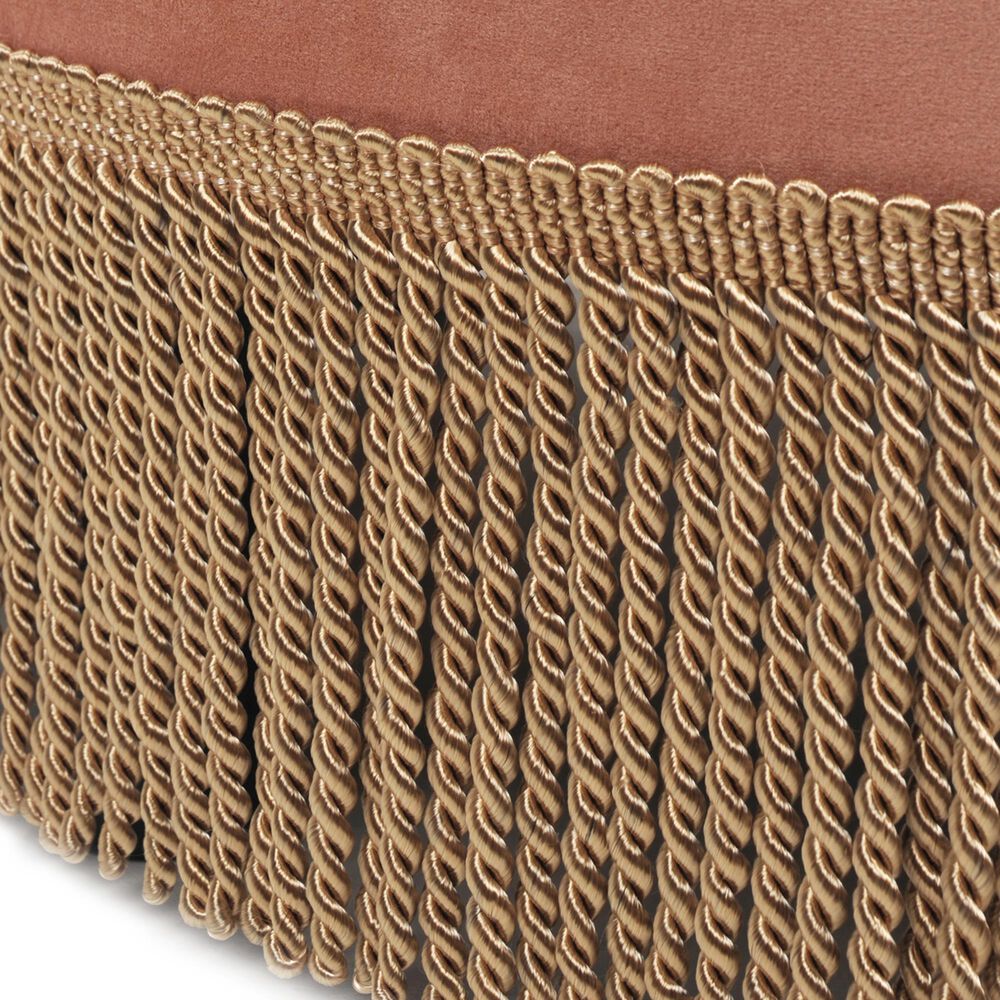 Jennifer Taylor Home Yolanda Accent Ottoman in Peach Orange Velvet, , large