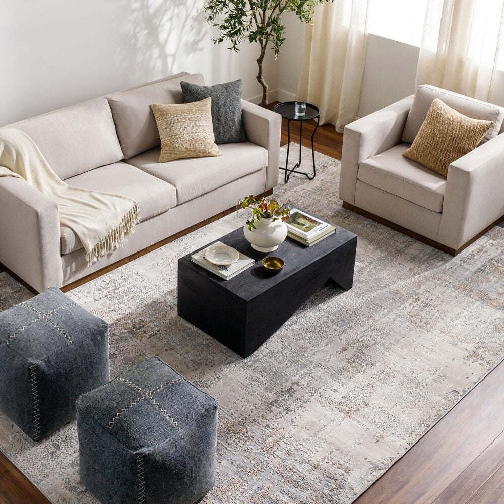 Surya Alpine ALP-2304 6&#39;7&quot; x 9&#39;6&quot; Light Gray, Taupe, Medium Brown, Gray and Charcoal Area Rug, , large