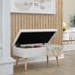 LumiSource Storage Bench in Beige, , large
