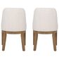 Linon Home Decor Tucker Side Chair with Cream Cushion in Natural Brown (Set of 2), , large